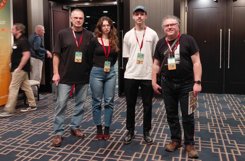 Madars Kalniņš (no kreisās), Agnese Muste, Enriko Korvisons un Indriķis Veitners Ņūorleānā