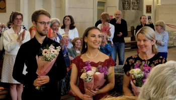 Annija Kristiāna Ādamsone un Ilze Reine Rīgas Domā