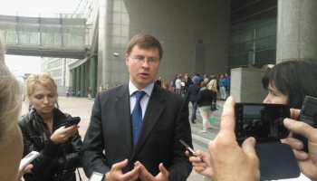 Valdis Dombrovskis par Latvijas prezidentūru un sankcijām pret Krieviju