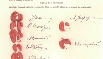 11. augusts - Latvijas-Krievijas miera līguma parakstīšanas simtā gadadiena