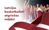Latvijas basketbola izlases sagaidīšana pie Brīvības pieminekļa