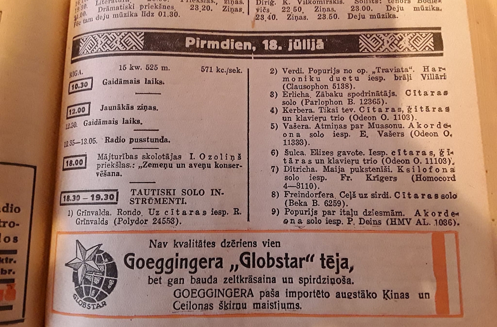 radiofons, programma