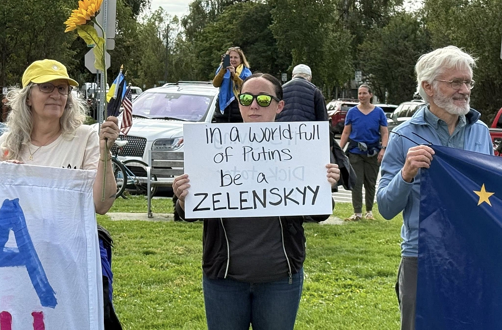 Ukraina, Aļaska, Ankoridža, protesti