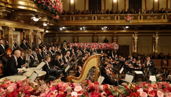 "Vīnes filharmoniķu" Jaungada koncerts Vīnes "Musikverein" Lielajā zālē