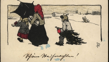 Vai zini, kas 20. gadsimta sākumā uz Ziemassvētku atklātnēm attēloja vienkāršos ļaudis?