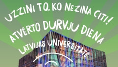 Dienas apskats. Notiks Latvijas Universitātes Atvērto durvju diena