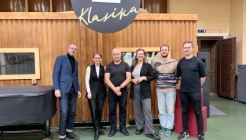 Terēze Gretere un Rīgas Saksofonu kvartets Georga Pelēča kantātē "Sniega šūpulī"