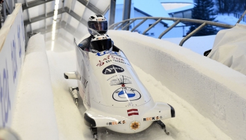 Pekinas studija. Pirmie starti bobslejistiem