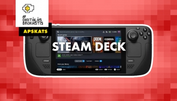 "Steam Deck" pārnēsājamās spēļu konsoles apskats