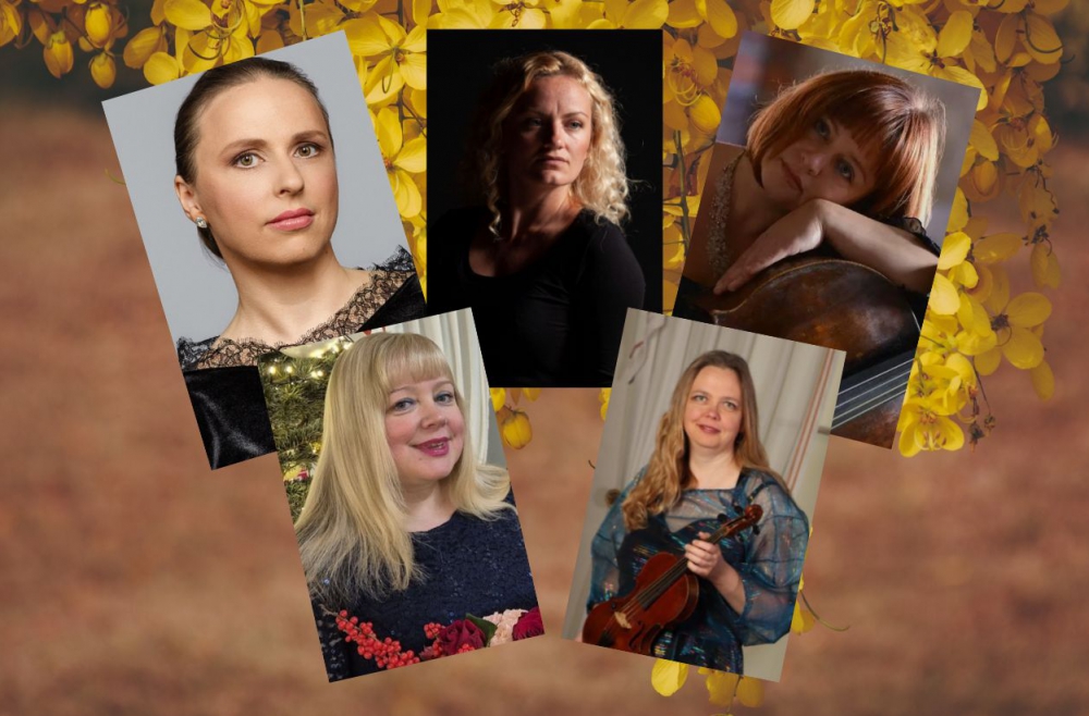 Mūziku izvēlas ansambļa "Amber Baroque" dalībnieces