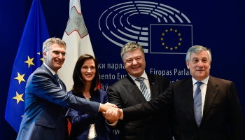 Strasbūrā paraksta vienošanos par ES bezvīzu režīmu ar Ukrainu