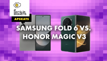 "Samsung Fold 6" vs "Honor Magic V3" salokāmo telefonu apskats