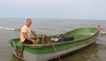 Viesojamies piekrastes zvejnieka Jurģa Elsona dzimtas mājās Upesgrīvā