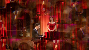 Zanda Švēde un Reinis Zariņš koncertā "Šūbertiāde. Sarunas par mīlestību"