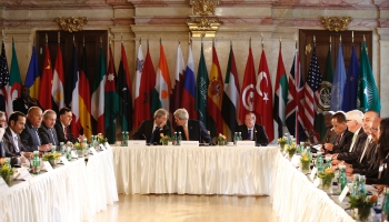 Valstu pārstāvji un ES amatpersonas pulcējušies Vīnē, lai pievērstos notikumiem Lībijā