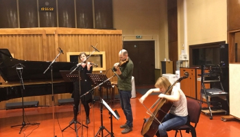 Spīķeru kvartets gatavojas koncertam Latvijas Radio studijā