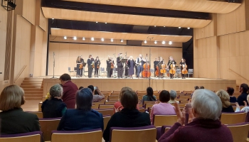 Orķestris "Sinfonia Concertante" un diriģents Andris Vecumnieks LNB Ziedoņa zālē