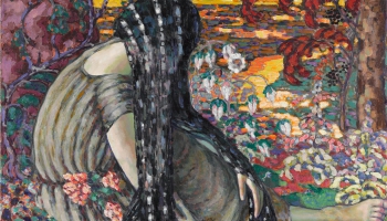 Konrāds Megi. Kompozīcija (Meditācija. Sieviete ainavā). Ap 1915.-1916. gadu