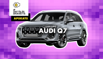 "Audi Q7 plug-in" hibrīda automašīnas apskats