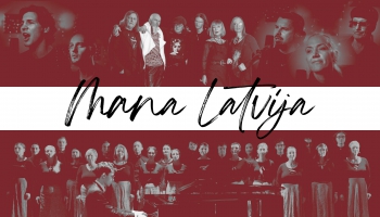 Apvienojoties Latvijas mūziķiem, tiek ieskaņota dziesma “Mana Latvija”
