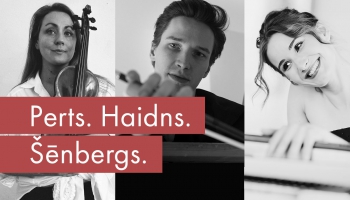 Koncertā "Perts. Haidns. Šēnbergs" tiksies Elīna Bukša, Kristaps Bergs un Aurēlija Šimkus