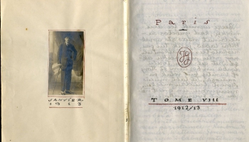 LNMM šķirstām Jāzepa Grosvalda dienasgrāmatas Parīzē tapušos pierakstus