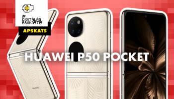 Salokāmā viedtālruņa "Huawei P50 Pocket" apskats