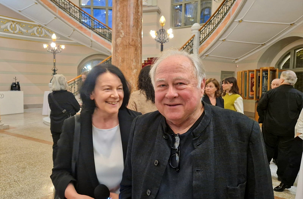 Inta Zēgnere un mākslinieks Imants Tillers