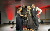 Agnese Egliņa (no kreisās), Guntis Kuzma, Marina Gribinčika un Andris Dzenītis