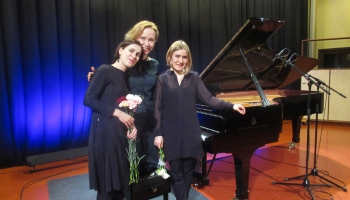 Latvijas Radio I studijā - pianistes Linda Leine un Darja Maršiņina solo un duetā