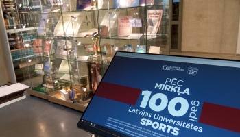 Dienas apskats. Atklāta izstāde “Pēc mirkļa 100 gadi: Sportam Latvijas Universitātē - 90”