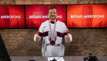 Krustpunktā Brīvais mikrofons Latvijas hokeja izlases aizsargu Ralfu Freibergu