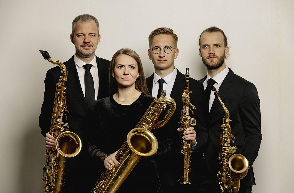 Rīgas Saksofonu kvartets (no kreisās): Ainars Šablovskis, Baiba Tilhena, Aigars Raumanis un  Rūdolfs Pēteris Rubenis
