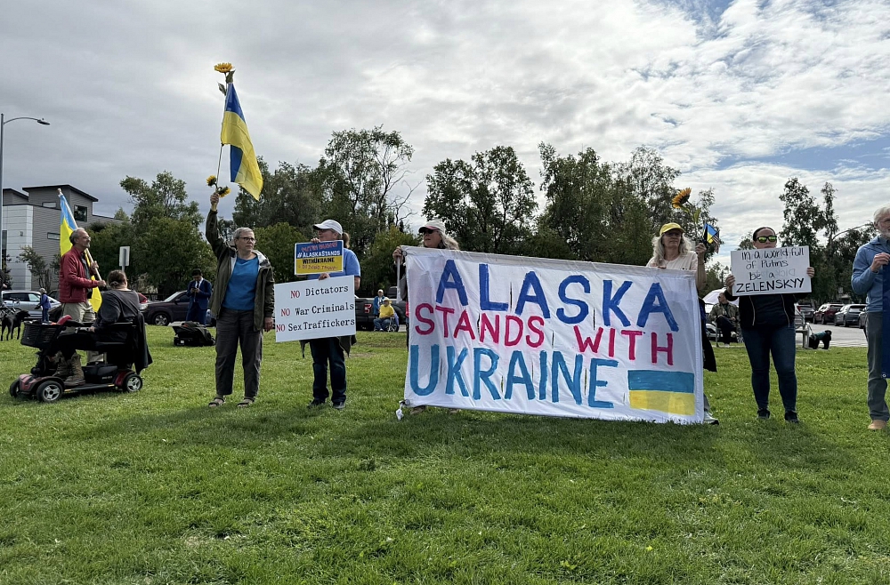 Ukraina, Aļaska, Ankoridža, protesti