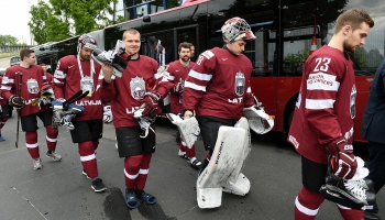 Latvijas hokeja izlase spēli pret Krieviju pakārto mačam pret Vāciju