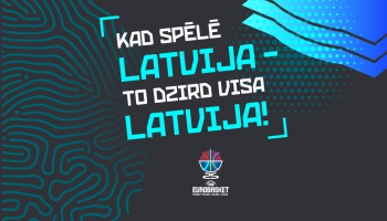 Pārbaudes spēlē basketbolā Latvija uzvar Slovēniju ar 100 pret 88
