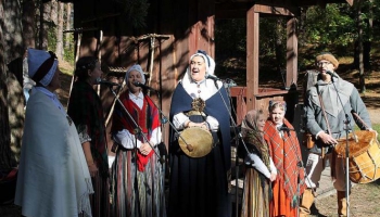 Fokloras kopa "Rēvele" un koris "Ziemeļu balsis" no Igaunijas pošas uz Dziesmu svētkiem