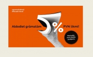 Grāmatnīcu logos rīko akciju par 5% PVN likmes ieviešanu grāmatām