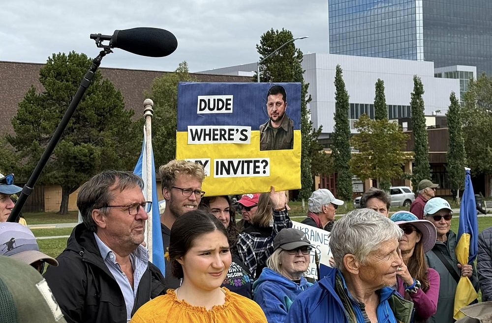 Ukraina, Aļaska, Ankoridža, protesti