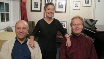 Zvaigžņu trio Vigmorzālē: Marija Žuana Pireša, Ogistēns Dimē un Antonio Menesess