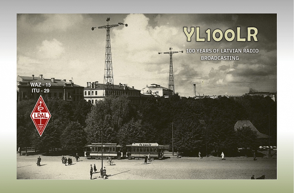 YL100 LR - šādu kodu Latvijas Radioamatieru līga Latvijas Radio simtgades nedēļā YL100 LR - šādu kodu Latvijas Radioamatieru līga Latvijas Radio simtgades nedēļā