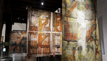 Ieskats tekstilmākslinieka Georga Barkāna izstādes pavadošajos notikumos