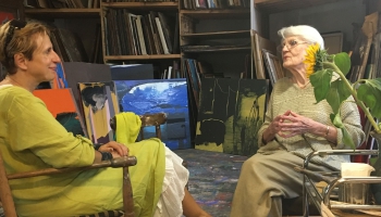 Džemma Skulme par topošo gleznu izstādi "Mākoņgabali"