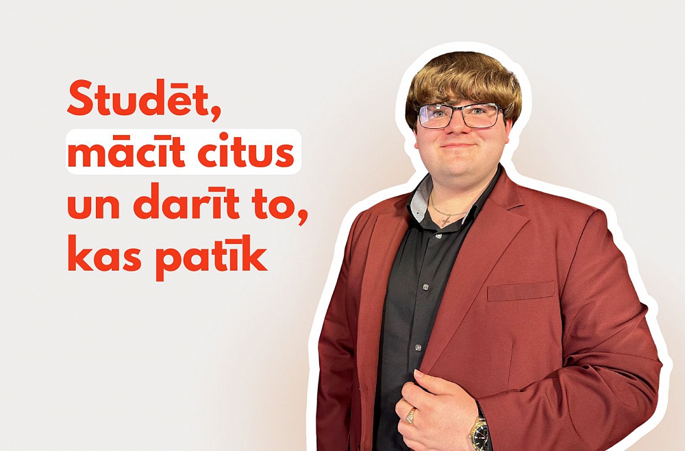 Guntis Ungurs studej pedagogeju i vuica školānus sovā dzymtajā školā Kruoslovā
